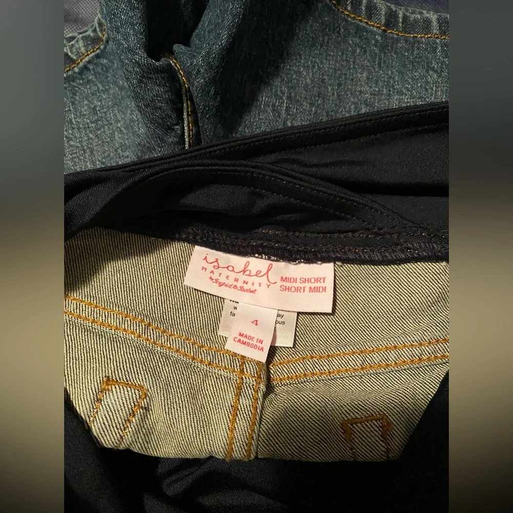 ISABEL MATERNITY shorts for women size 4 color blue black new - Picture 3 of 4